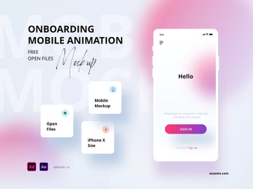 Onboarding 360 Mobile Animation Mockup