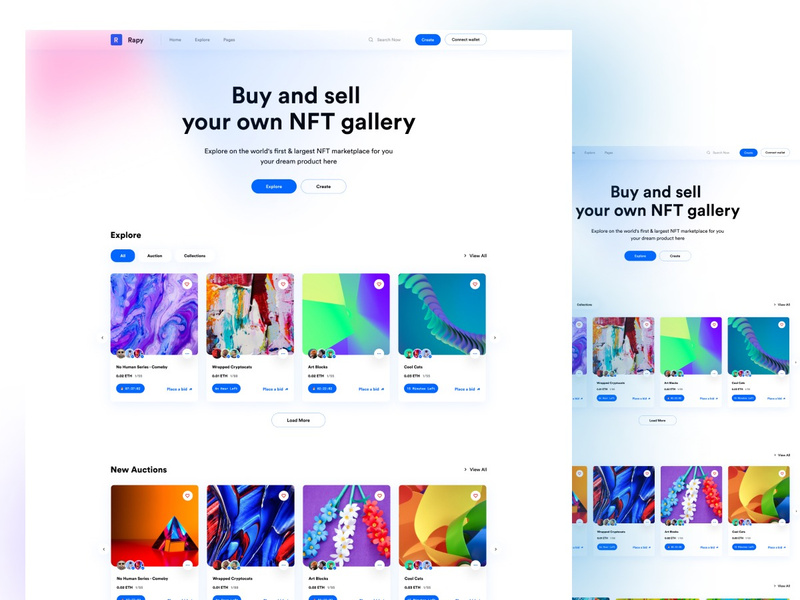 NFT Landing Page UI KIT by Rony204320 ~ EpicPxls
