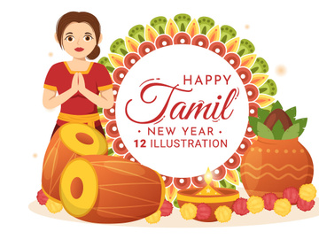 12 Happy Tamil New Year Illustration