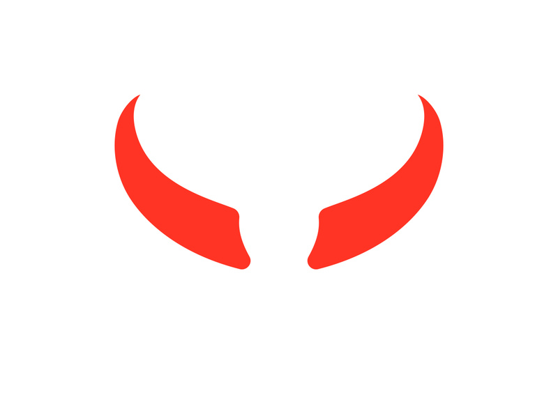 Devil horn red logo icon by Upgraphic EpicPxls