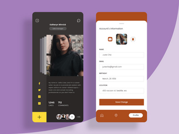 User Profile with 2 options