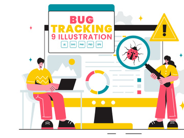 9 Mobile Phone Bug Tracking Illustration