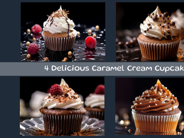 Delicious Caramel Cream Cupcake