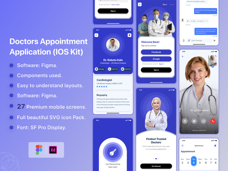 Doctors Appointment App (IOS Templates) by Mejbah ~ EpicPxls