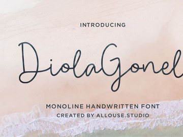 Diola Gonel - Monoline Handwritten Font