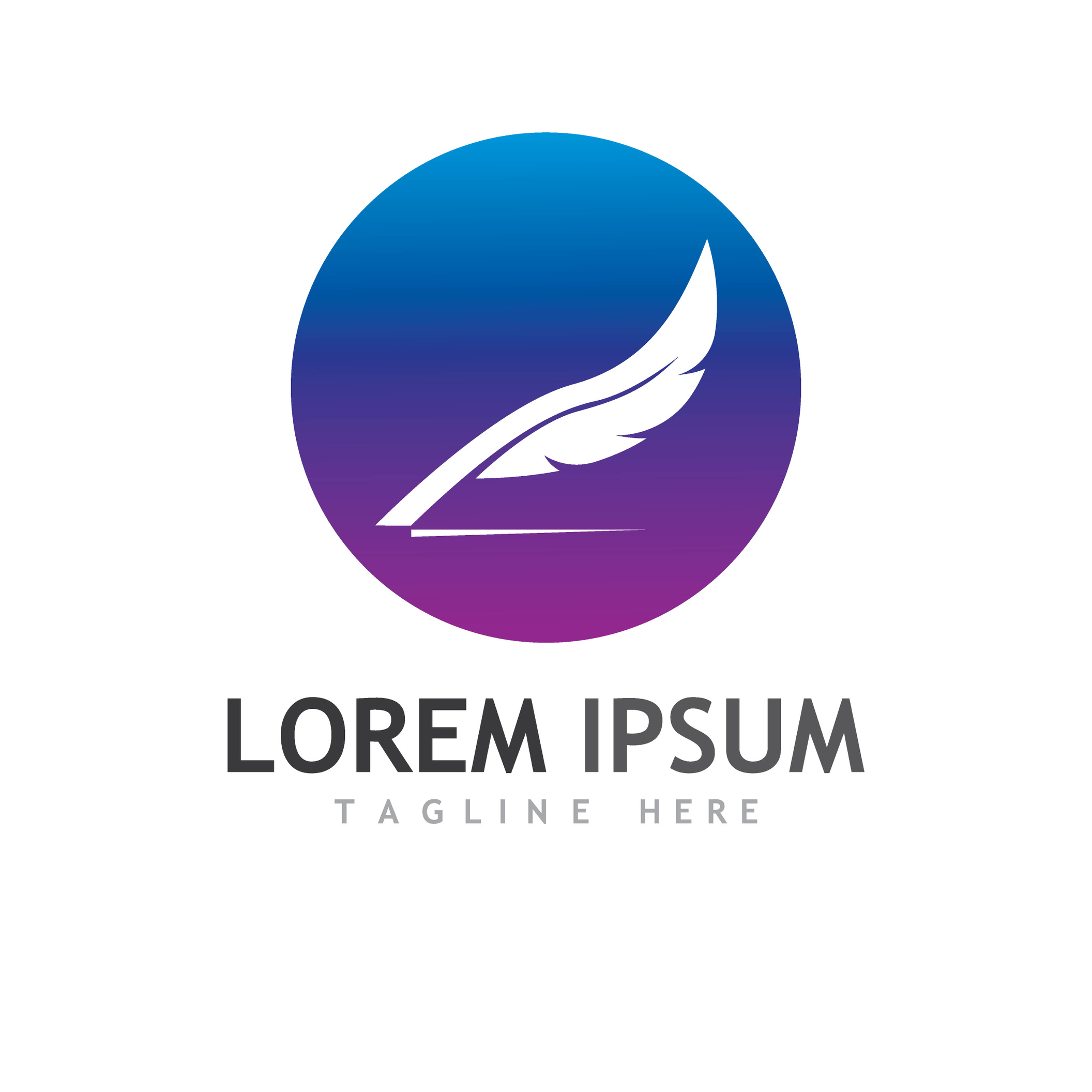 Feather logo design.