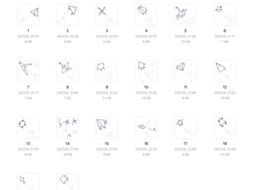20 svg icons blue origami paper
