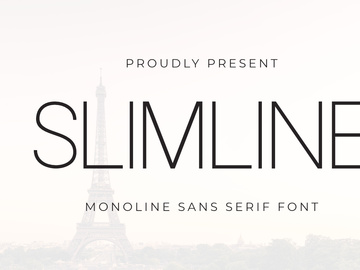Slimline - Monoline Sans Serif Font
