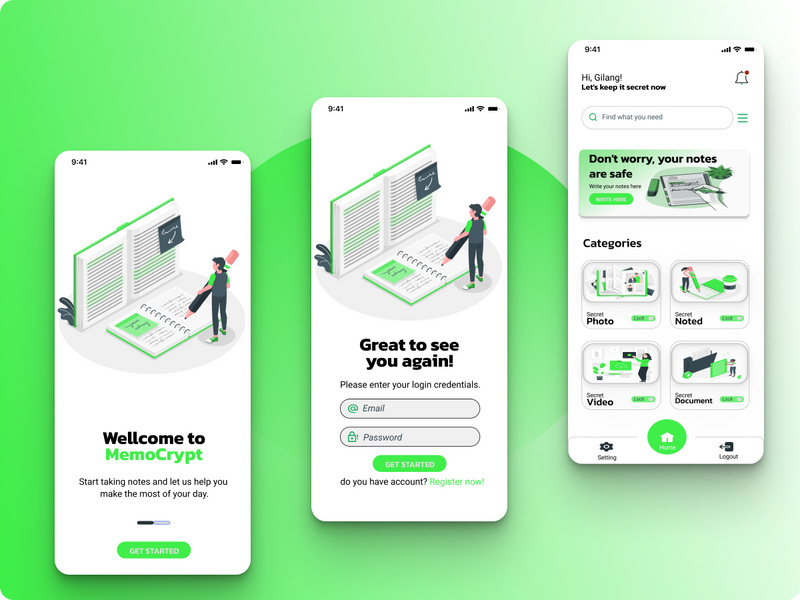 UI design note secret by Gilangmaulidan14 ~ EpicPxls