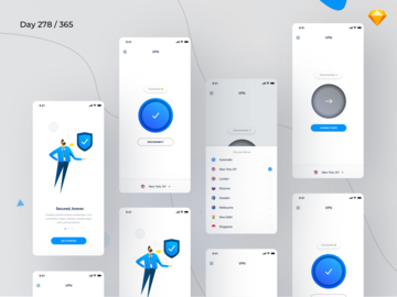 VPN Mobile App UI Kit