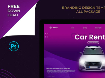 Free Design Template Rent Car Brand All Package