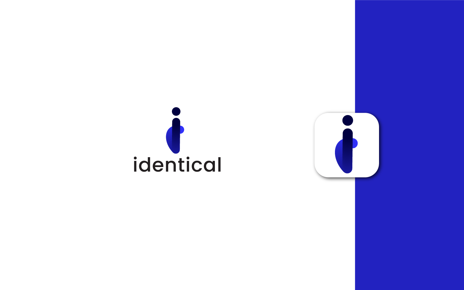 Blendy Glossy Letter I Logo Design With Mobile App Icon Design