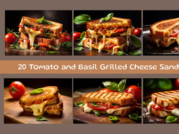 Tomato and Basil Grilled Cheese Sandwich