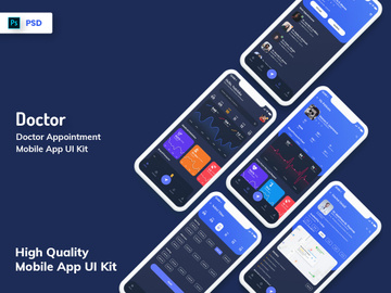 Doctor Appointment Mobile App UI Dark Version