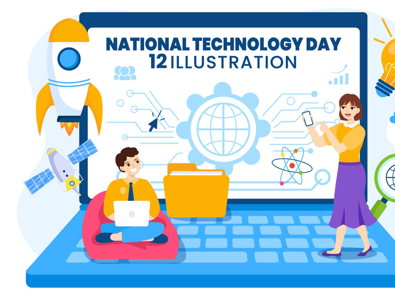 12 National Technology Day Illustration by denayuneep ~ EpicPxls