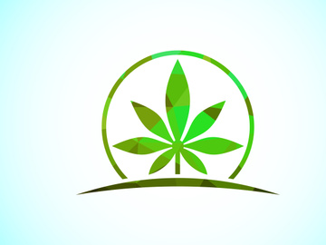 Marijuana leaf. Medical cannabis. Hemp oil. cannabis or marijuana leaf logo