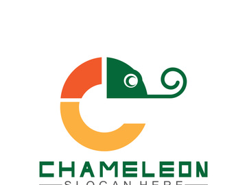 Chameleon logo design template. Vector illustration