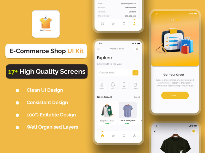 E-Commerce Shop Mobile App UI Kit - Figma UI Kit - ~ EpicPxls