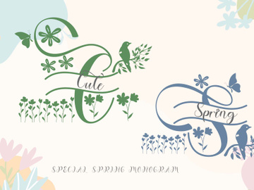 Cute Spring Monogram
