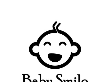 Cute Happy Baby Face Smile Logo Template