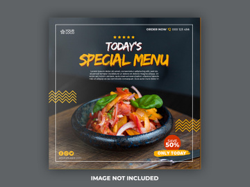 Restaurant fast food social media post