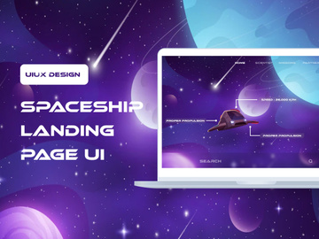 Space travel landing page