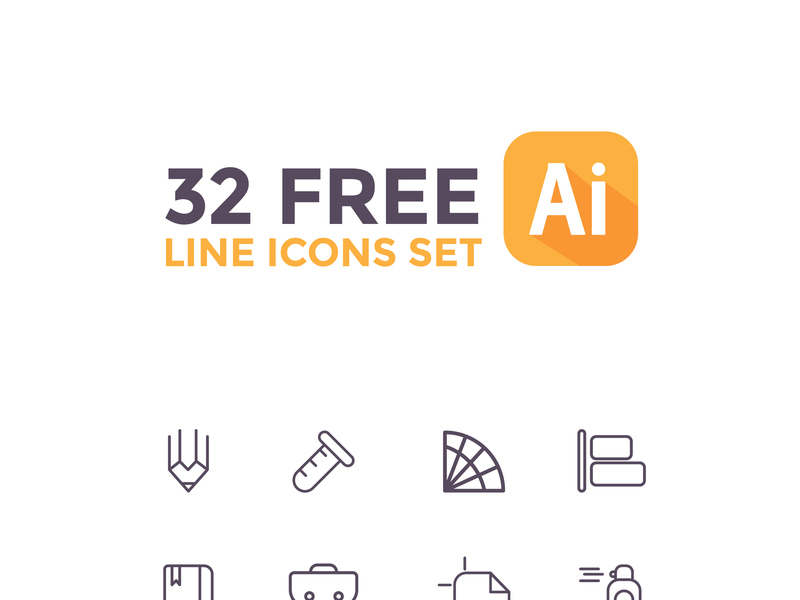 32 free line icons set by Carolina Contreras ~ EpicPxls
