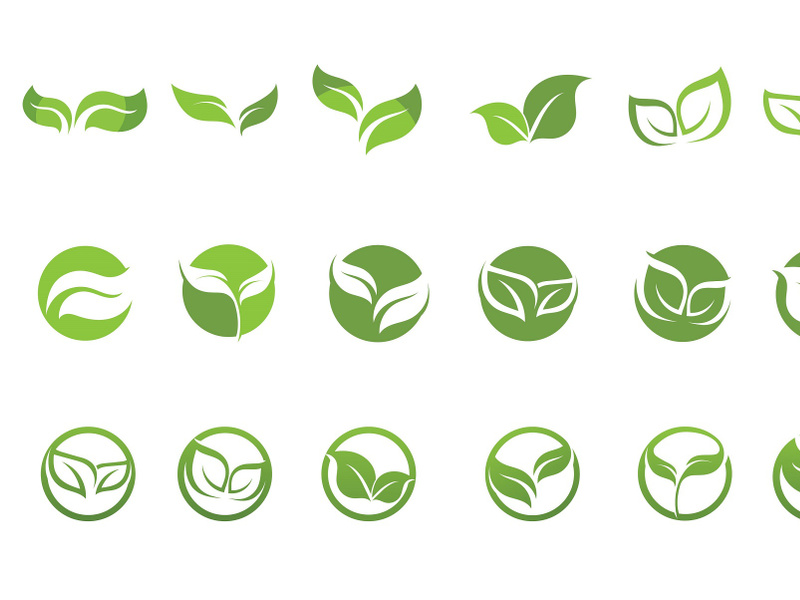 Green Leaf Tree nature Logo vector by Upgraphic ~ EpicPxls