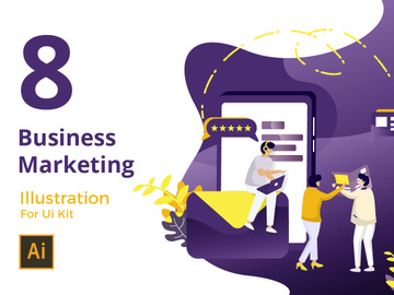 Business Marketing set Illustration