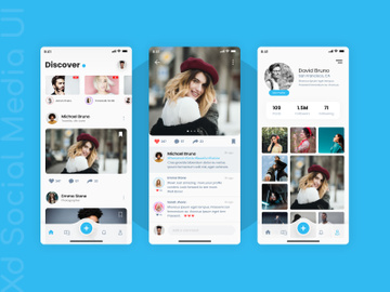 Xd Social Media UI Kit