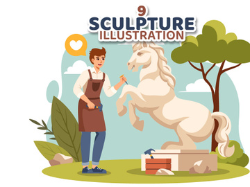 9 Stone Sculpture Illustration