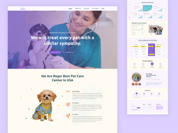 Pet care landing page