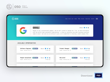 Job Listing | Daily UI challenge - 050/100