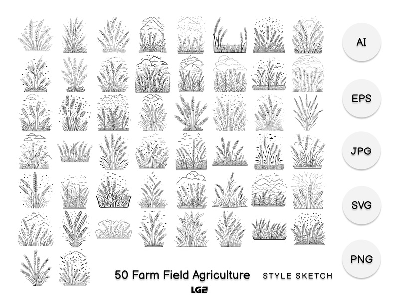 Farm Field Agriculture Element Icon by LgsDesign ~ EpicPxls