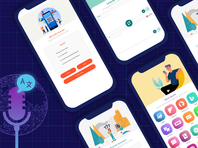 Qr Code generator, voice search and translator by ~ EpicPxls