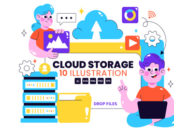 10 Cloud Storage Illustration