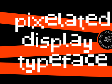 Pixelated Display Font