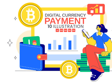 10 Digital Currency Payment Illustration