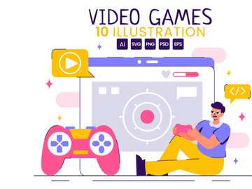 10 Professional Video Games Illustration