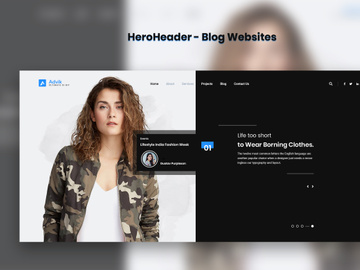 HeroHeader for Blog Website