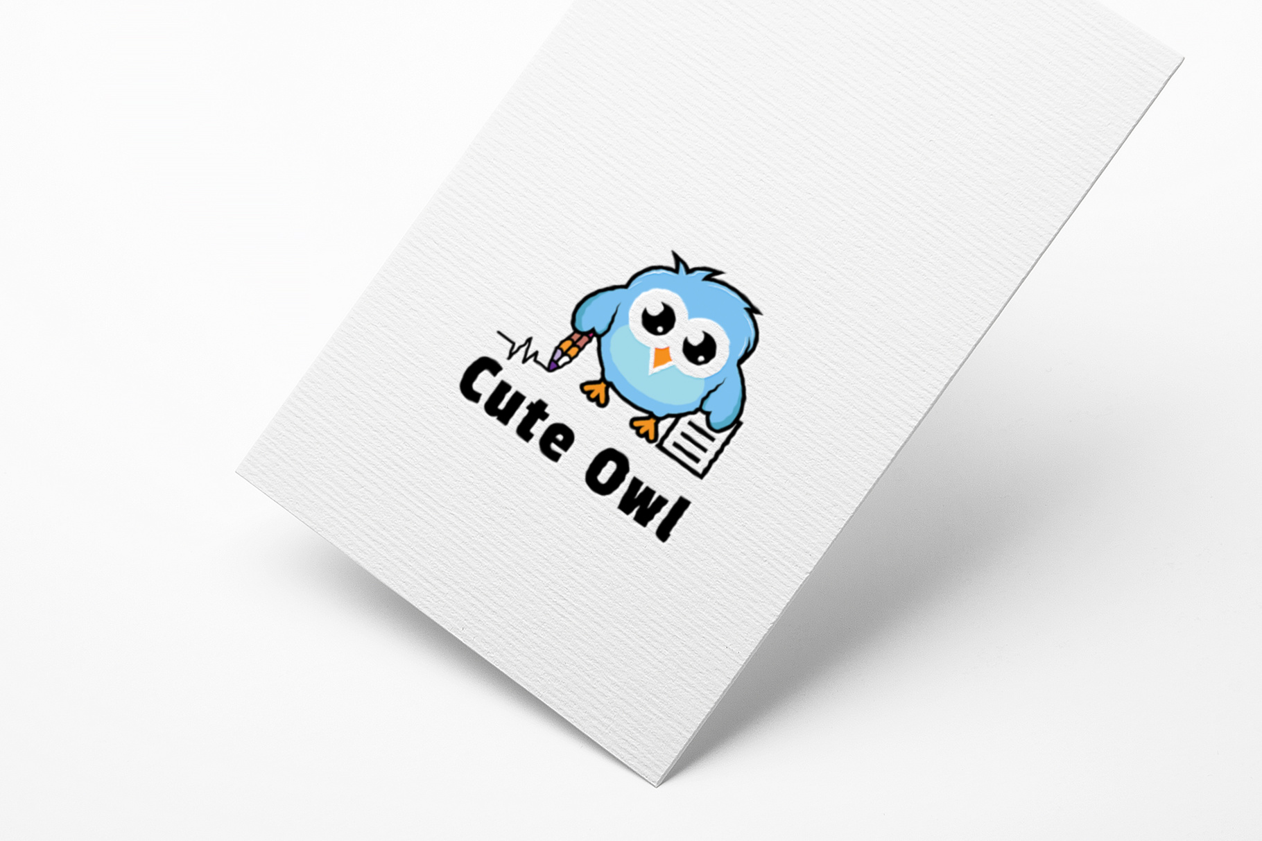 Cute Owls Learn - Modelo de Logo