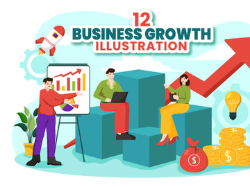 12 Business Growth Illustration