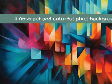 Abstract and colorful pixel background