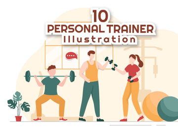 10 Personal Trainer or Sports Instructor Illustration