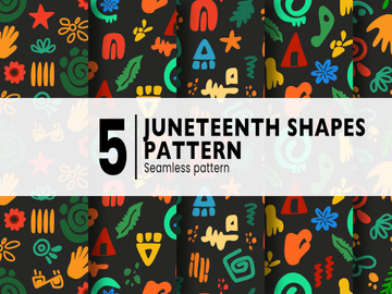 Juneteenth inspired seamless pattern