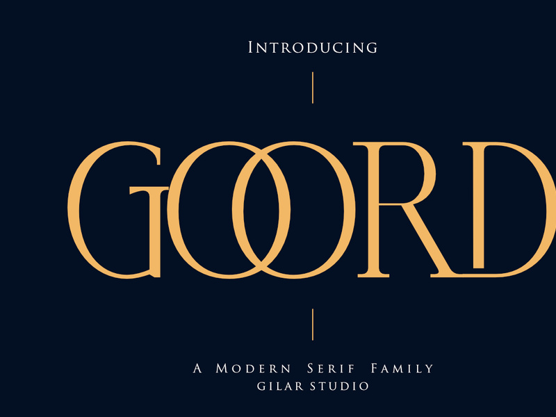 Goord - Modern Serif Family by Gilar Studio ~ EpicPxls