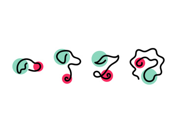 Dog Logo Set Collection Minimal Vector Designs