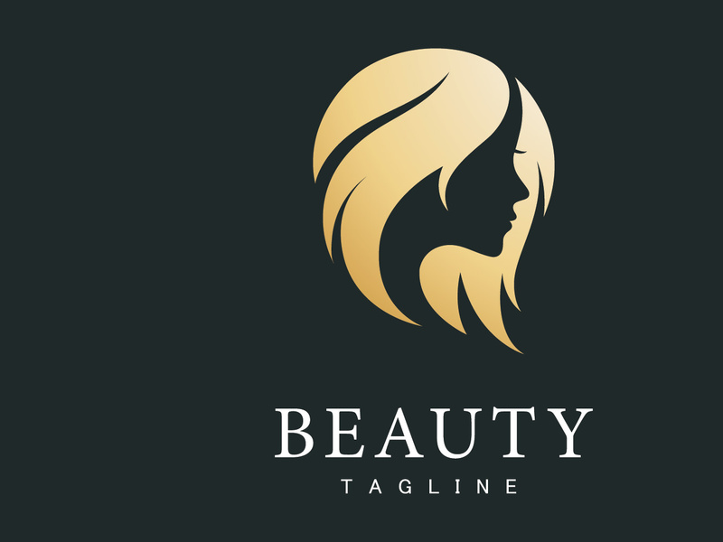 Elegant woman Logo with gold gradient design by Demartono12 ~ EpicPxls