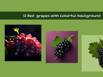 Red grapes with colorful background