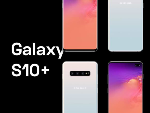 三星Galaxy S10 - 免费PSD模拟图(Samsung Galaxy S10 - Free PSD Mockups)插图1